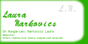 laura markovics business card